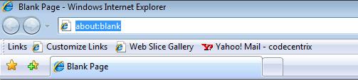 Shortcut in Internet Explorer Links toolbar